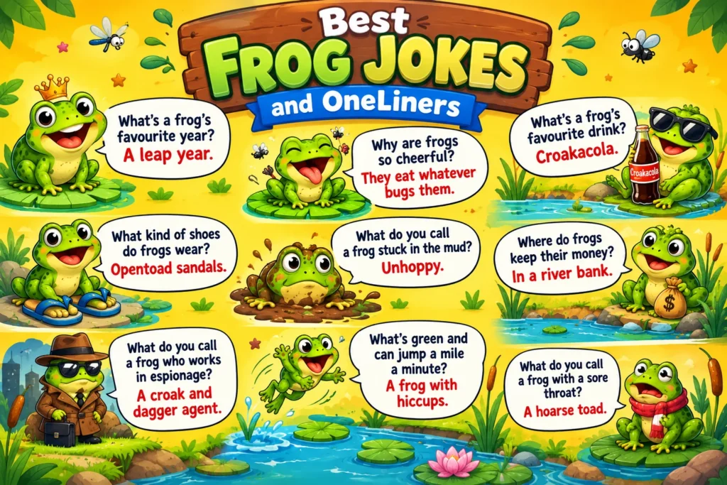 Best Frog Jokes and OneLiners