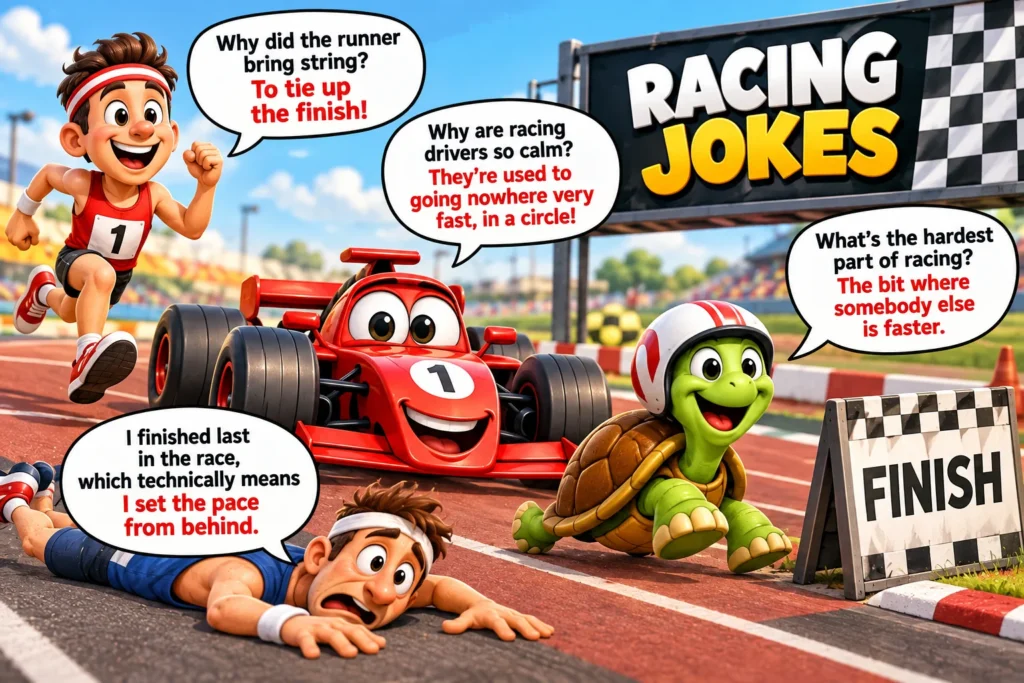 Best Racing Jokes and OneLiners