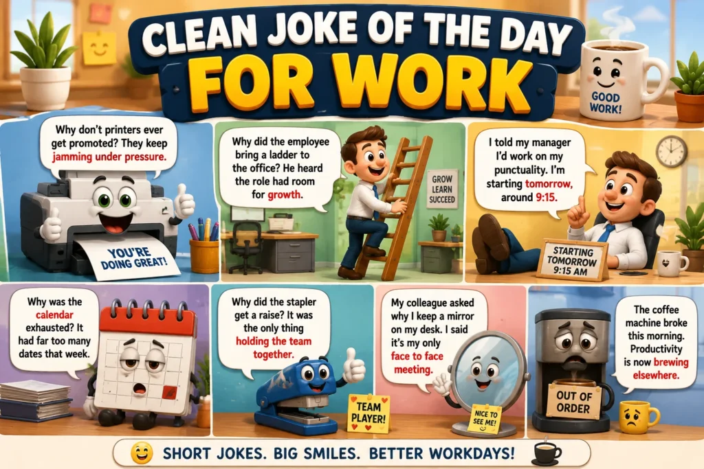 Clean Joke of the Day for Work