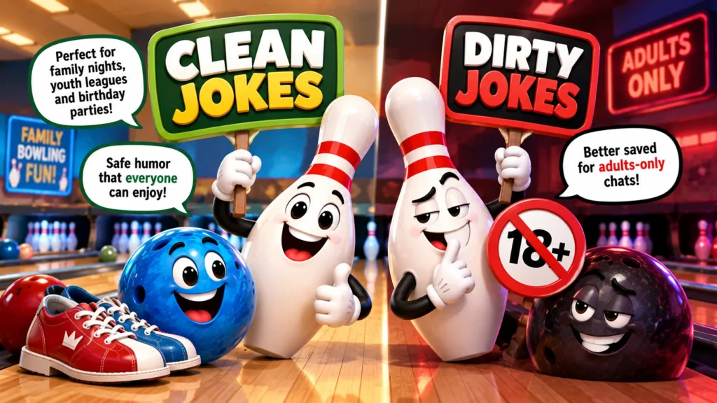 Clean vs Dirty Bowling Jokes | What to Share Where