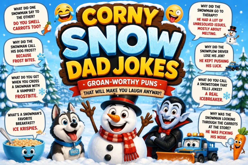 Corny Snow Dad Jokes
