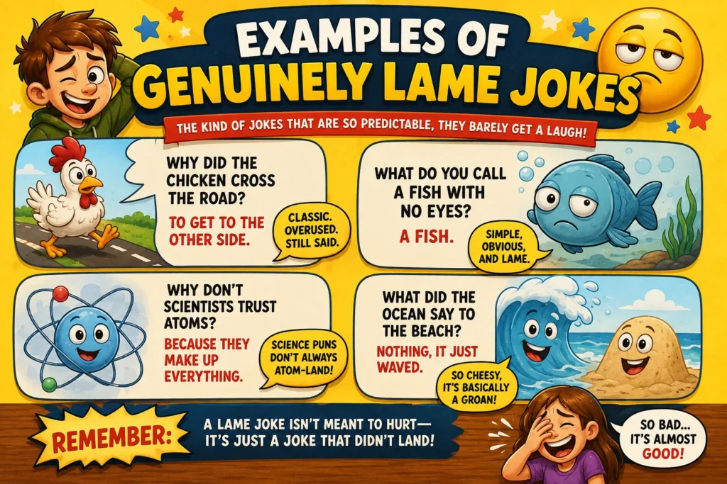 Examples of Genuinely Lame Jokes