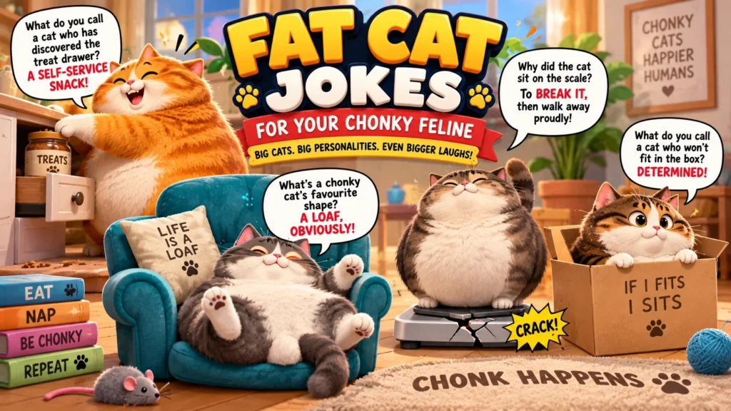 Fat Cat Jokes for Your Chonky Feline