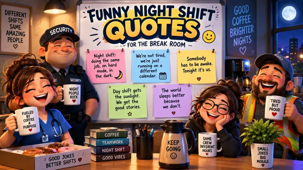 Funny Night Shift Quotes for the Break Room