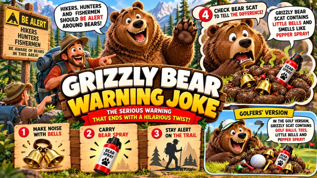 Grizzly Bear Warning Joke