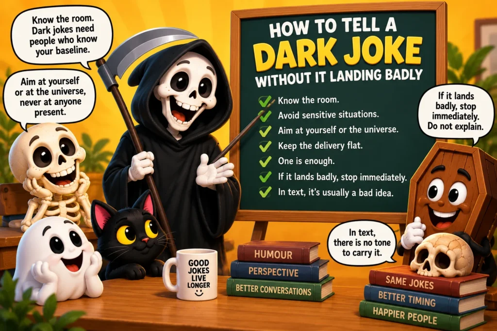 How to Tell a Dark Joke Without It Landing Badly