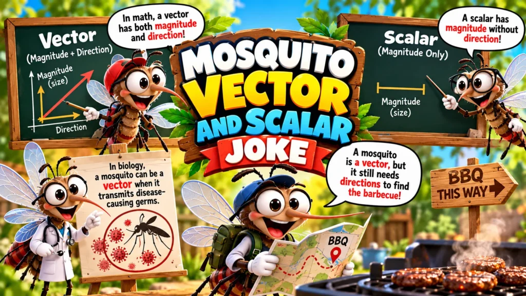 Mosquito Vector and Scalar Joke