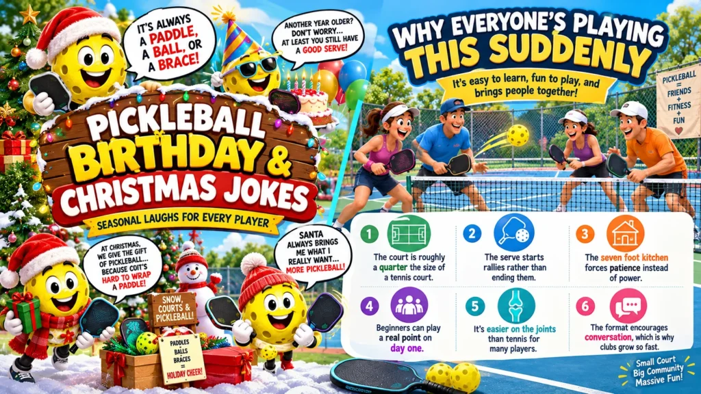 Pickleball Birthday and Christmas Jokes