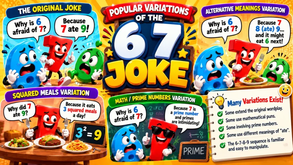 Popular Variations of the 6 7 Joke