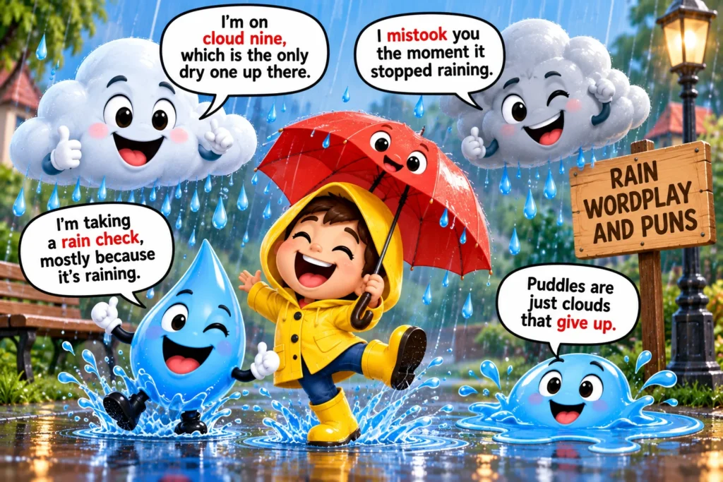 Rain Wordplay and Puns