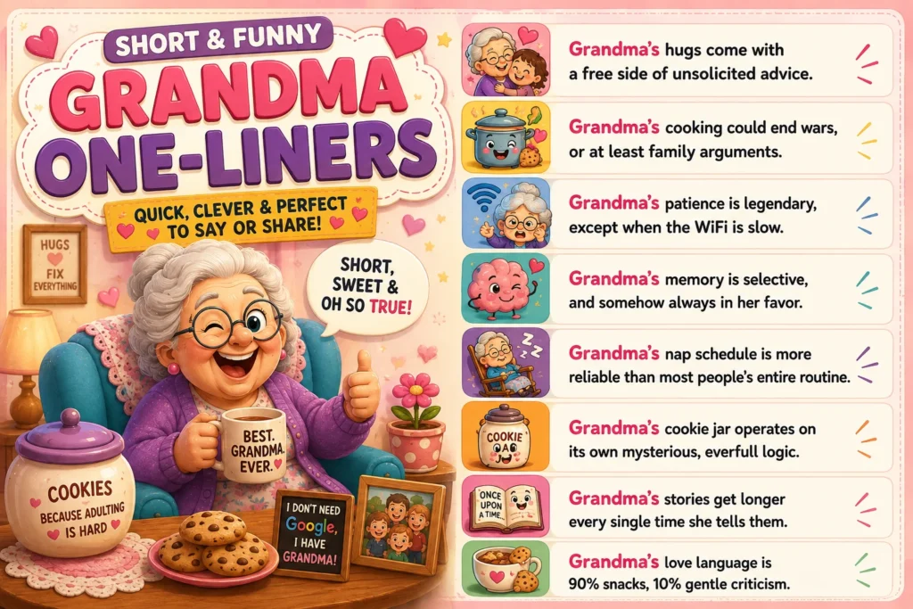Short Funny Grandma OneLiners