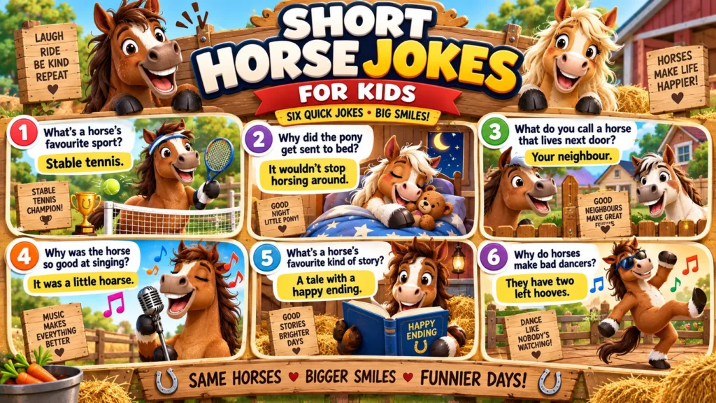 Short Horse Jokes for Kids