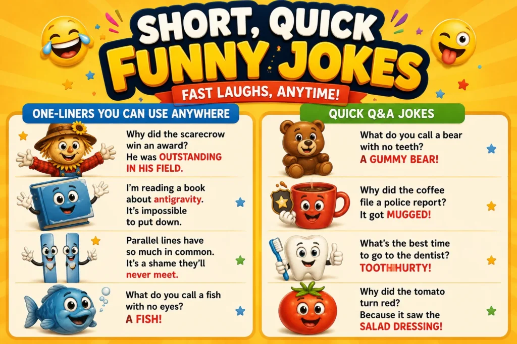 Short, Quick Funny Jokes