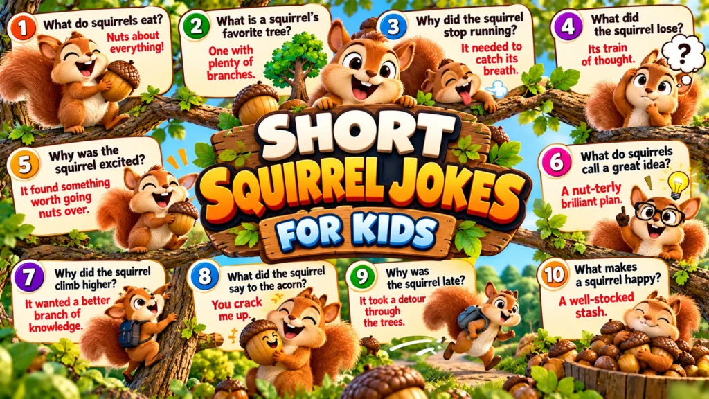 Short Squirrel Jokes for Kids