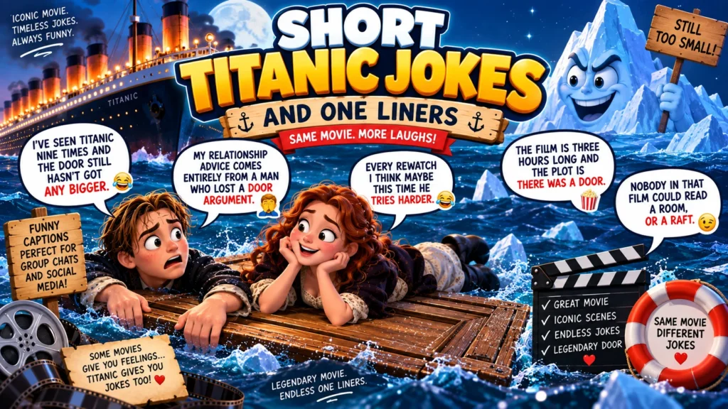 Short Titanic Jokes and One Liners