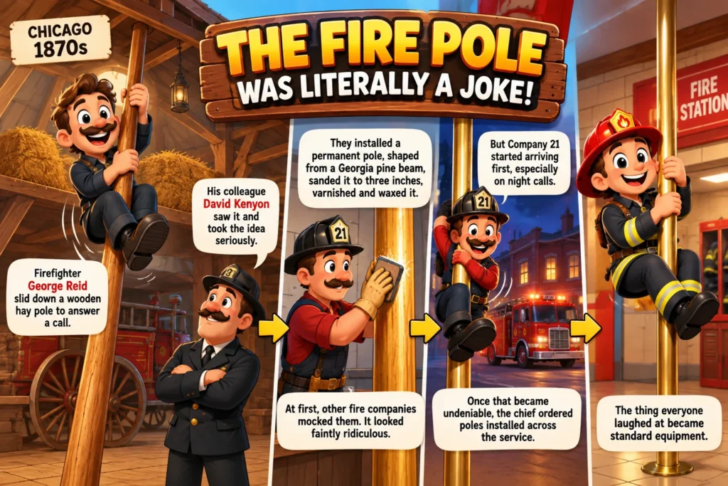 The Fire Pole Was Literally a Joke