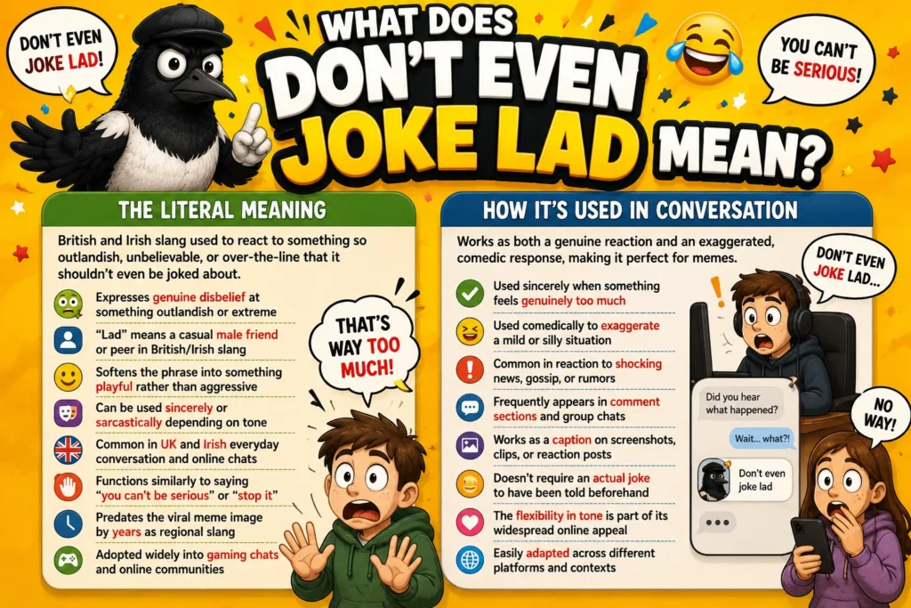 What DoesDon't Even Joke Lad Mean