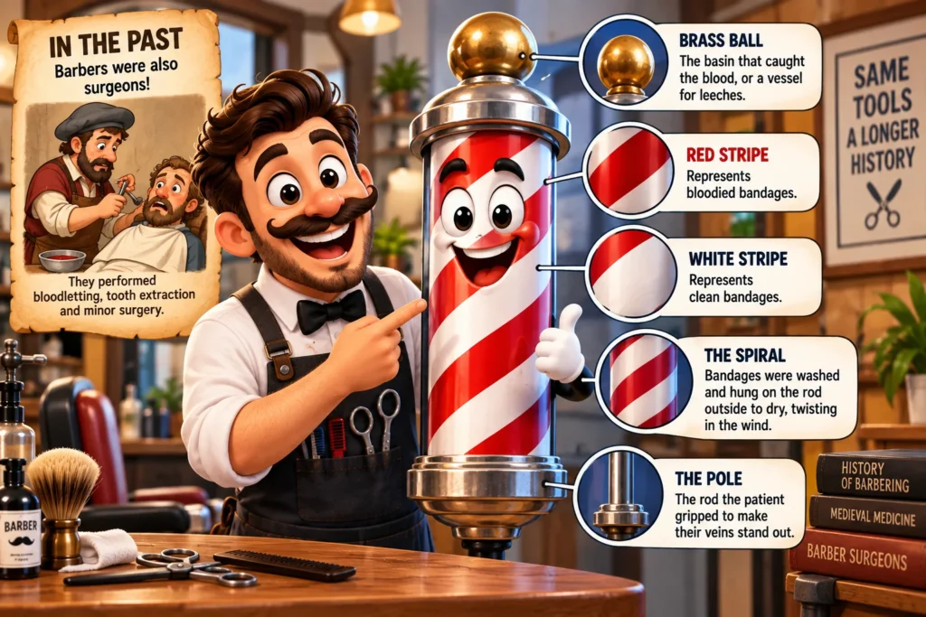 Why the Barber Pole Is Red and White