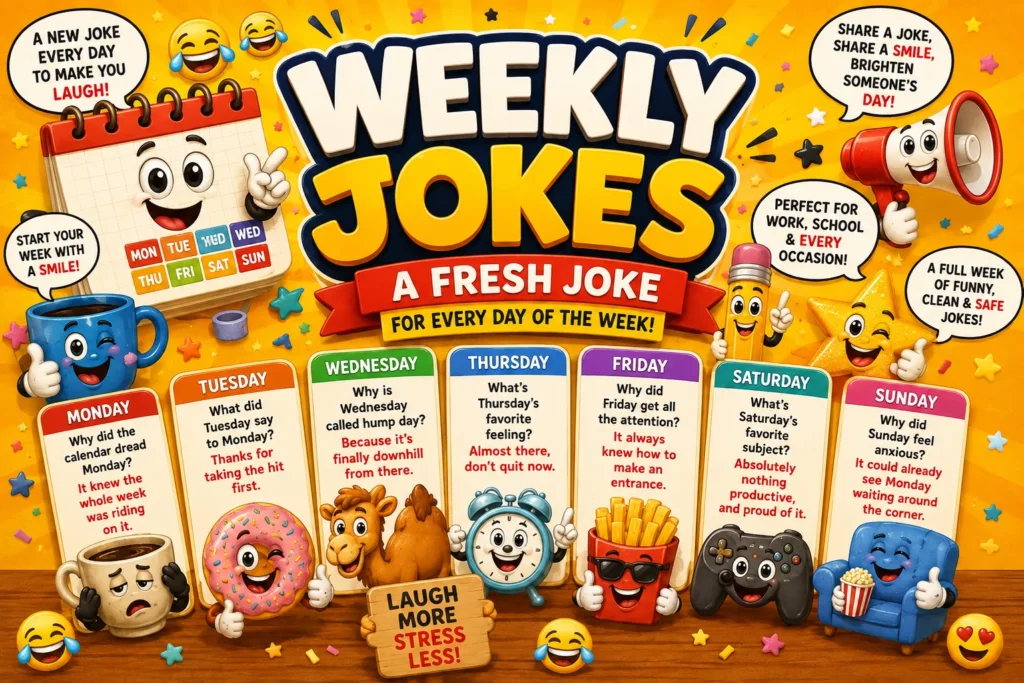 Weekly Jokes | A Fresh Joke for Every Day of the Week