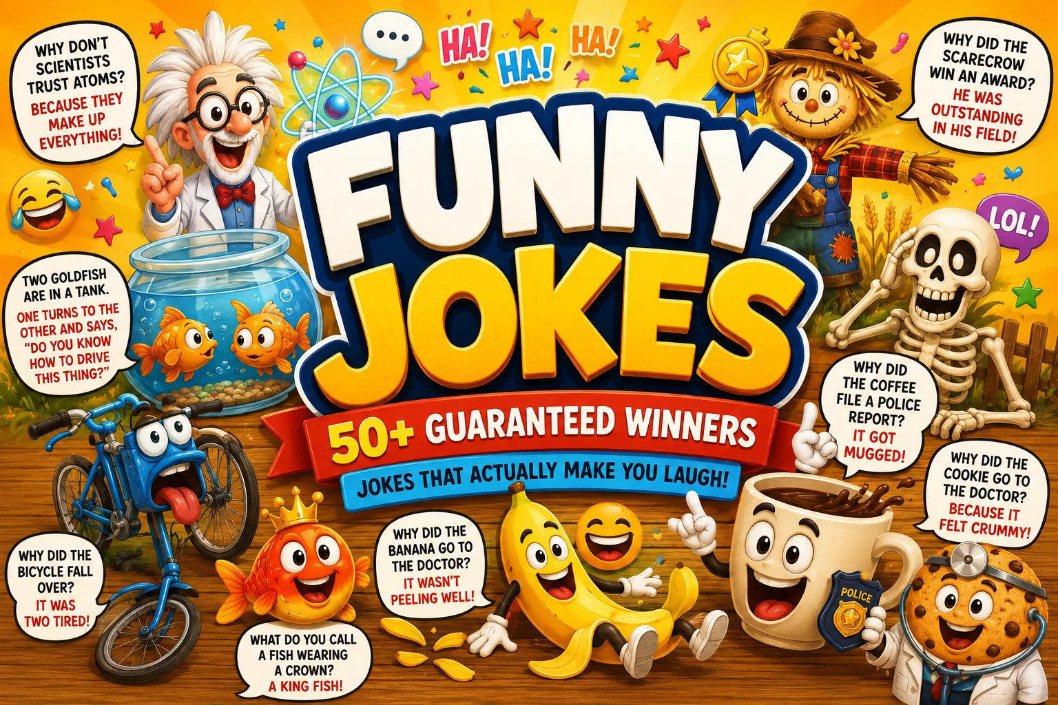 Funny Jokes That Will Make You Laugh | 50+ Guaranteed Winners