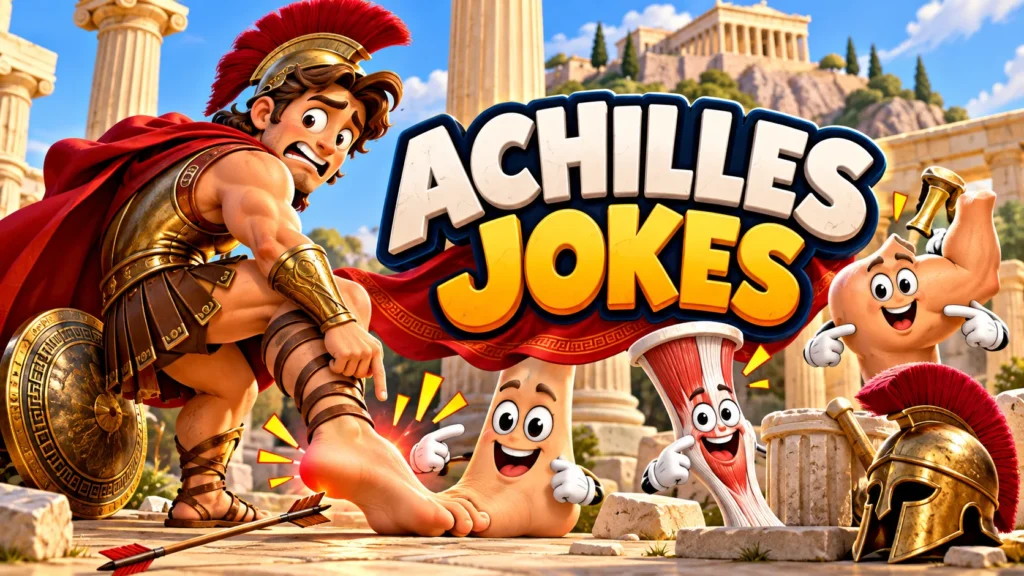 Achilles Joke | Heel Puns, Brother Jokes, Elbow Humor, and Greek Mythology Laughs