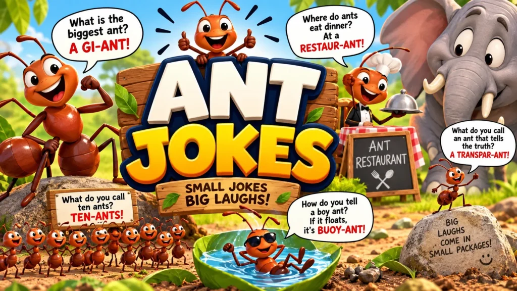 Ant Joke | Funny Ant Puns, Boy Ant, Elephant Jokes & Classic Wordplay