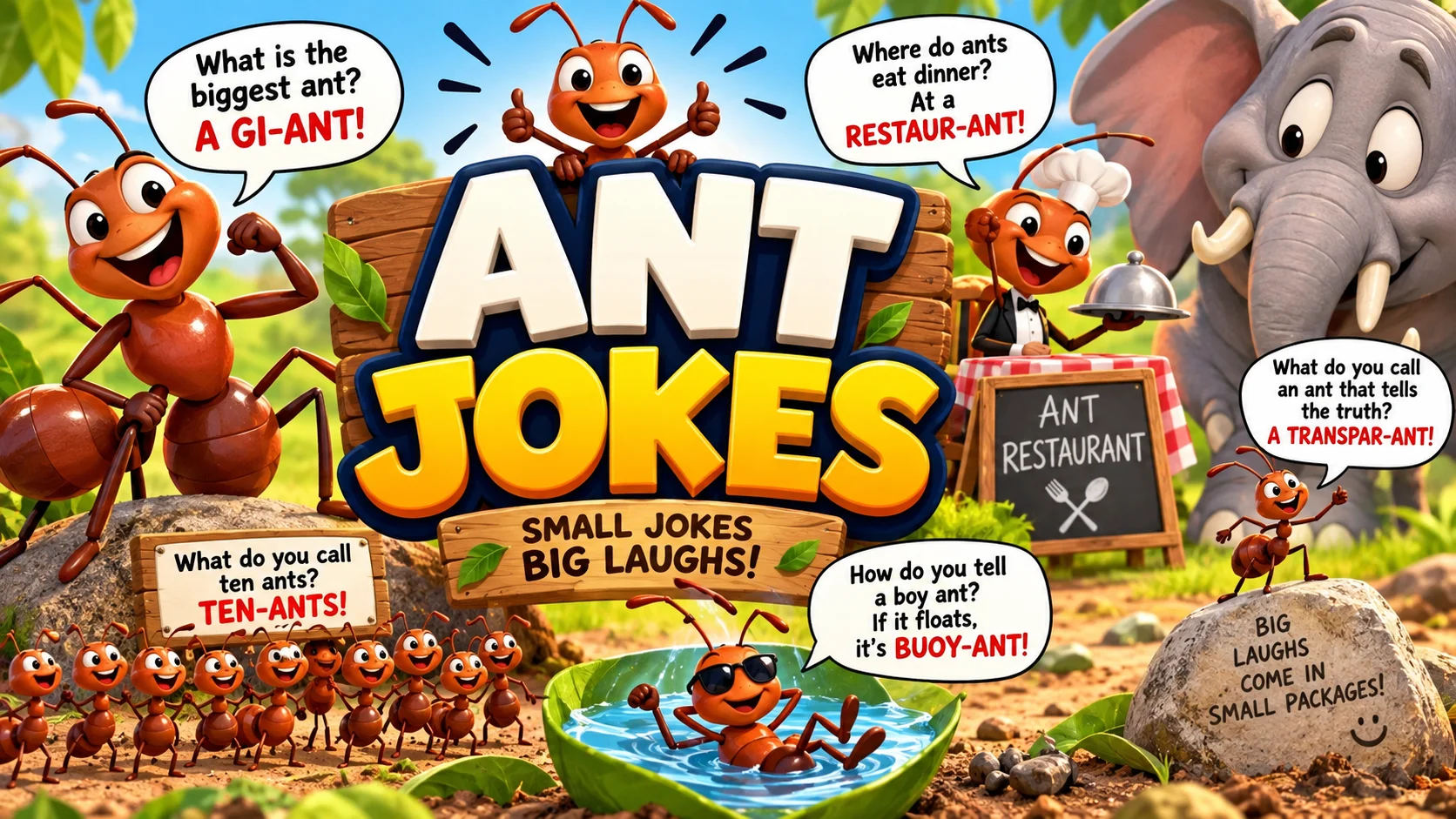 Ant Joke | Funny Ant Puns, Boy Ant, Elephant Jokes & Classic Wordplay