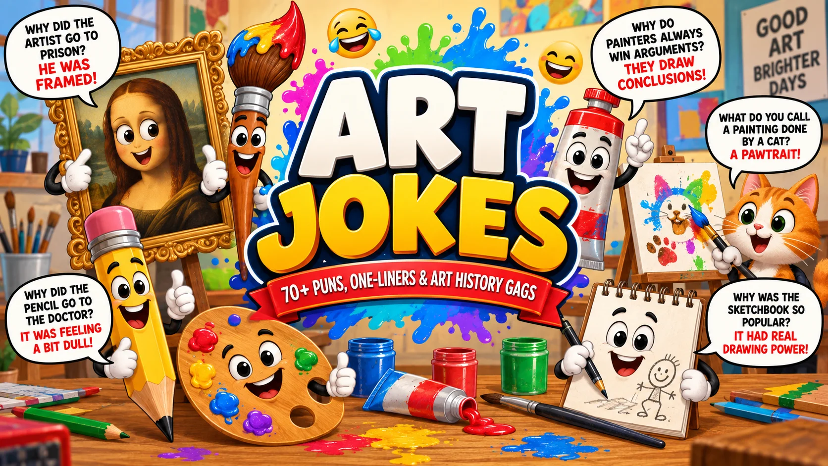 Art Jokes | 70+ Puns, OneLiners and Art History Gags