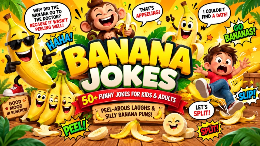 Banana Jokes and Funny Ones for Kids