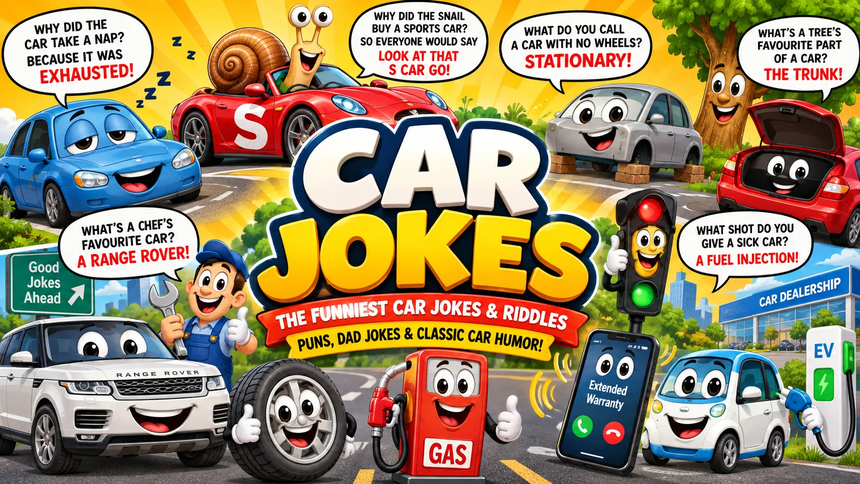 Car Jokes | The Snail Classic, the Riddles With Answers, and the Extended Warranty Story