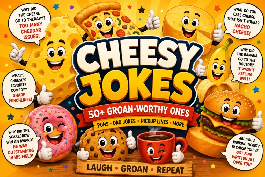 Cheesy Jokes | 50+ Groan Worthy Ones (Plus Where Cheesy Comes From)