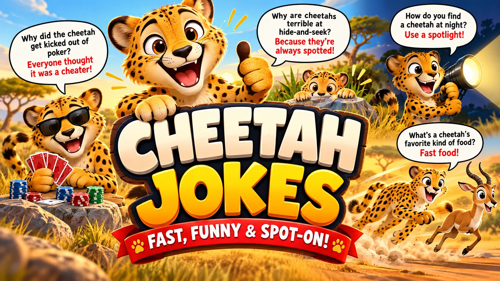 Cheetah Joke | Funny Cheetah Jokes, Puns & Dad Jokes