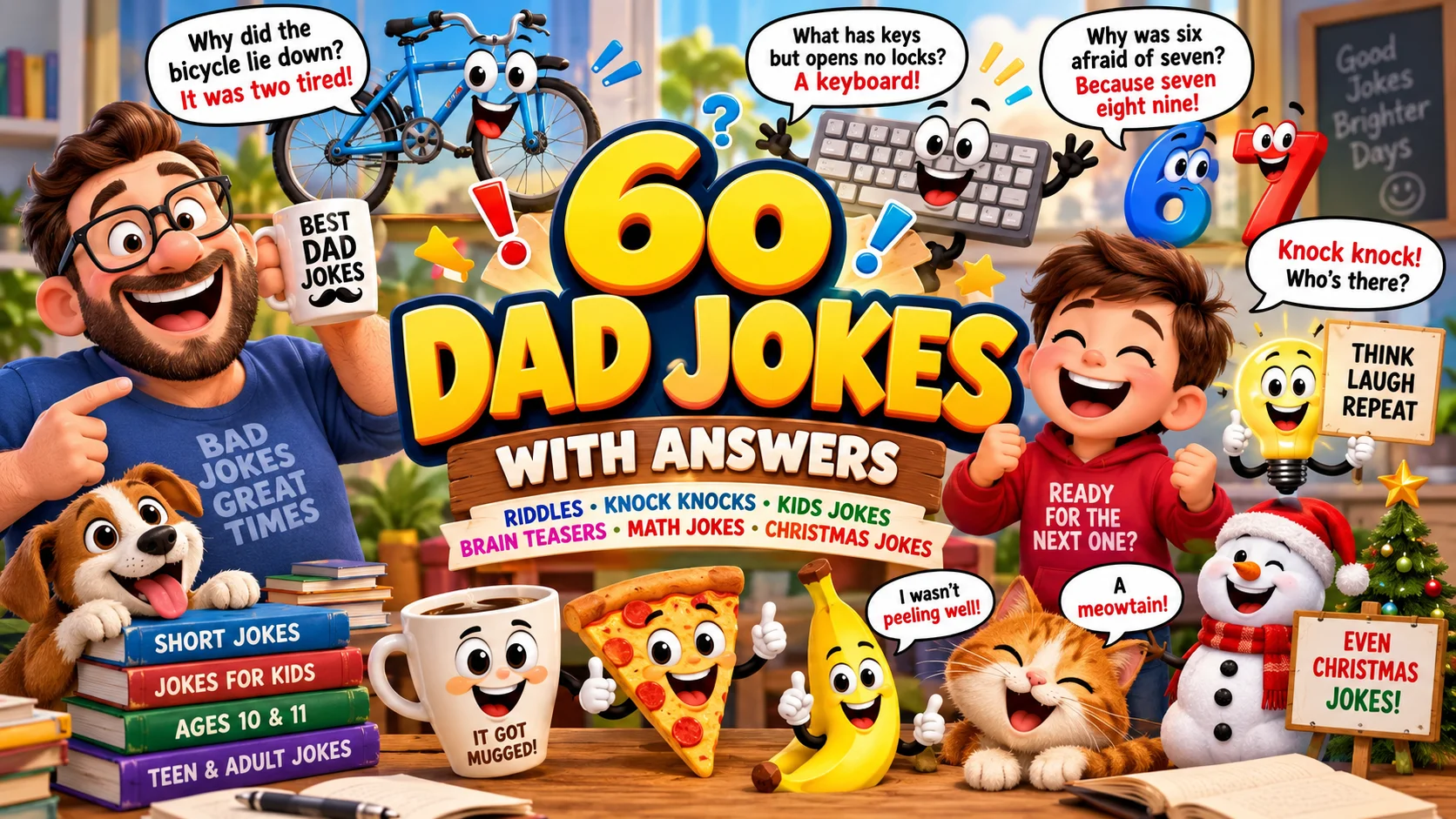 60 Dad Jokes With Answers | Riddles, Knock Knocks & Brain Teasers by Age