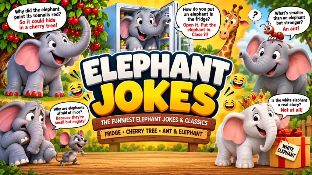 Elephant Jokes | The Fridge Sequence, the Cherry Tree Classic, and the White Elephant Myth