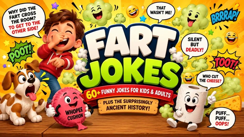 Fart Jokes that Funny Ones for Kids & Adults (Plus Ancient History)