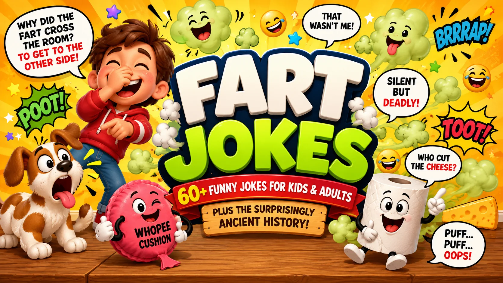 Fart Jokes | 60+ Funny Ones for Kids & Adults (Plus Ancient History)