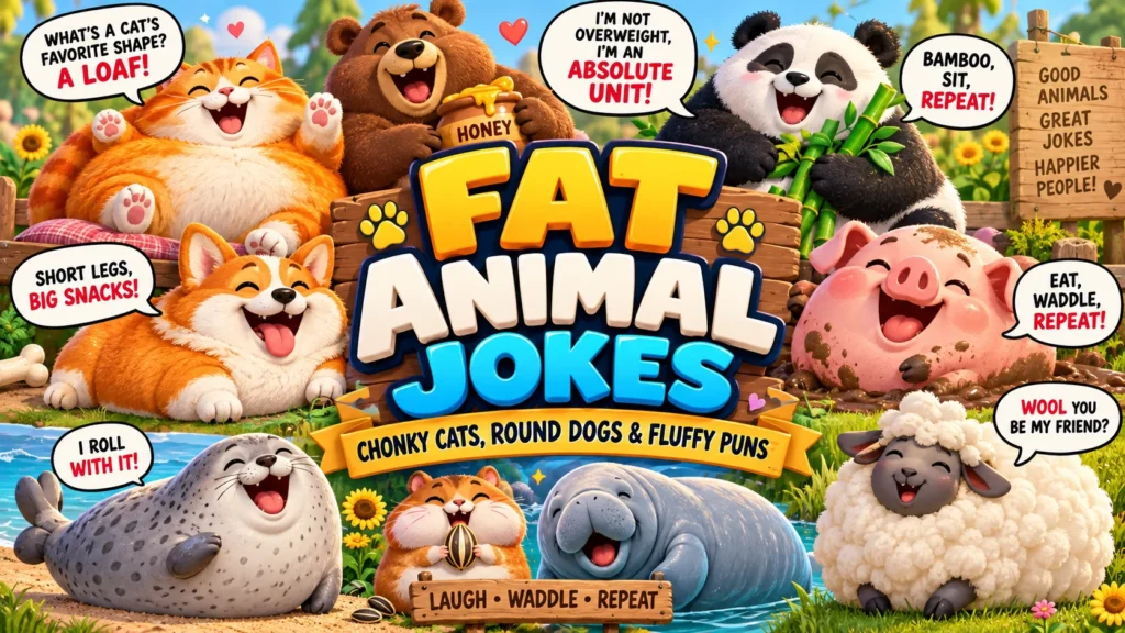 50+ Fat Animal Jokes | Chonky Cats, Round Dogs & Fluffy Puns