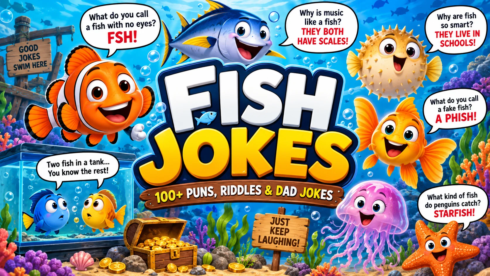 Fish Jokes| 100+ Puns, Riddles and Dad Jokes with Answers