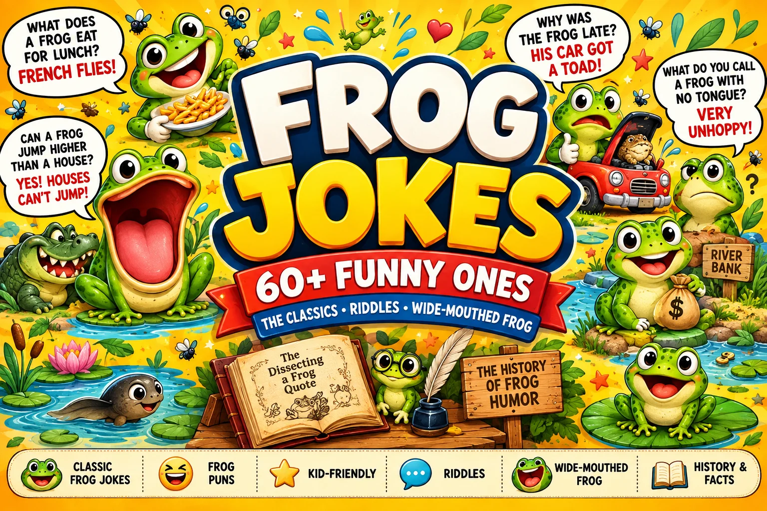 Frog Jokes | The Classics, the Wide Mouthed Frog, and Why Explaining Them Kills Them