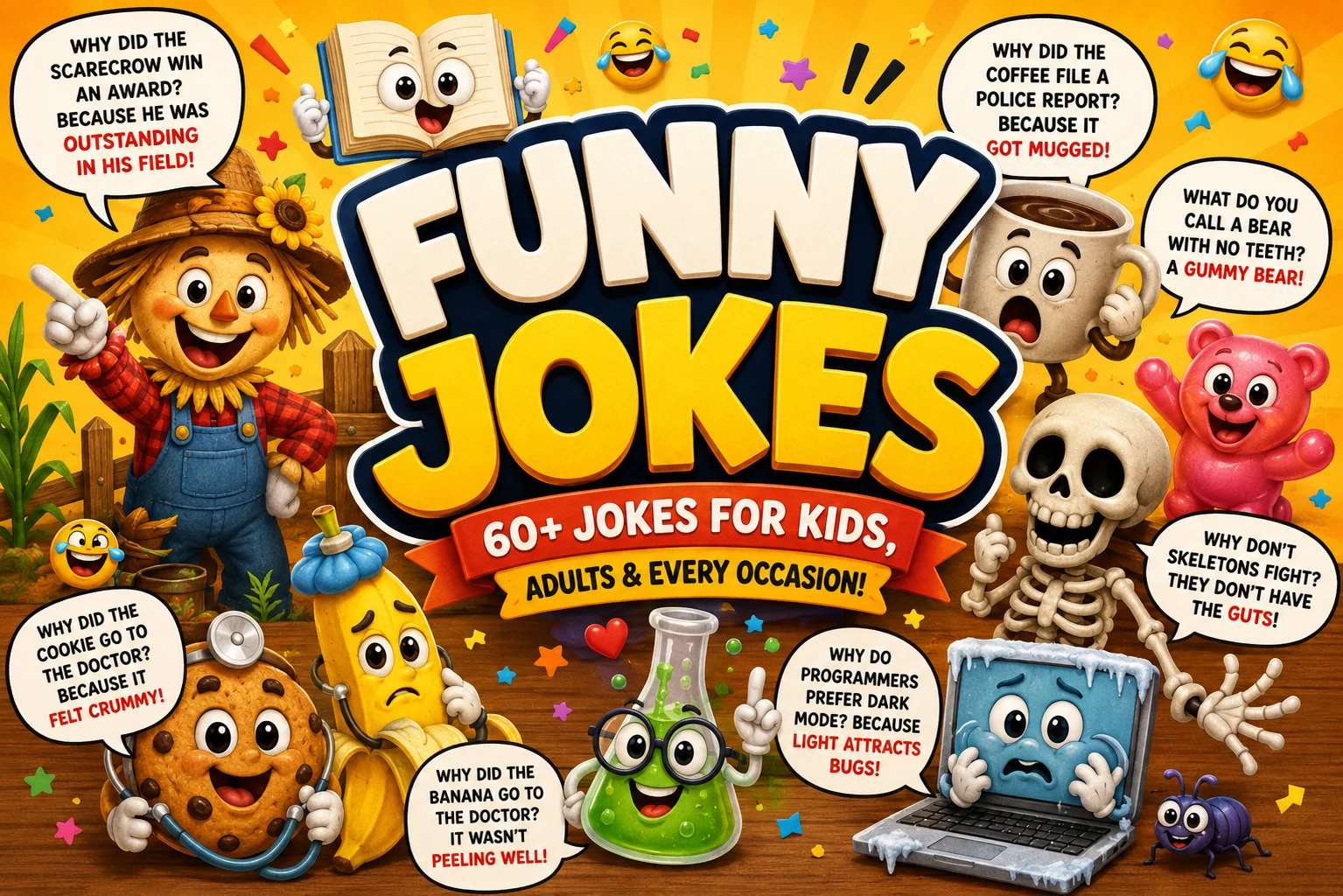 Funny Jokes | 60+ Jokes for Kids, Adults & Every Occasion