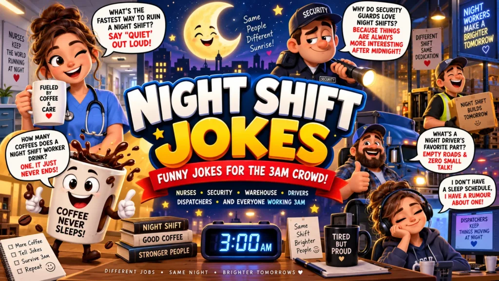 Funny Night Shift Jokes for Nurses, Security & Everyone Working 3AM