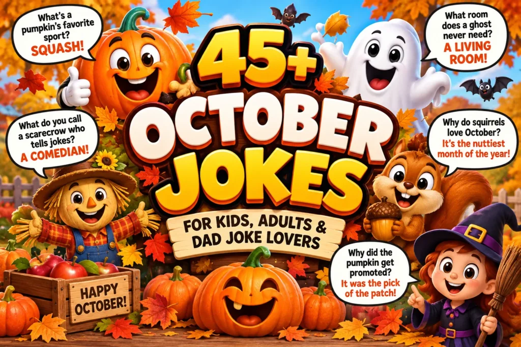 45+ Funny October Jokes for Kids, Adults & Dad Joke Lovers