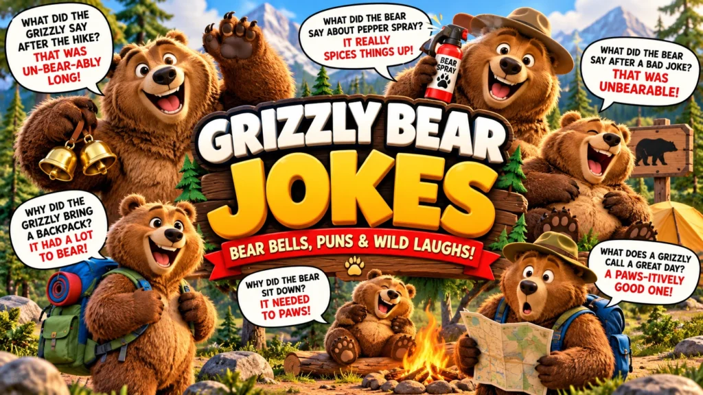 Grizzly Bear Joke | Funny Bear Jokes, Bells, Pepper Spray & More