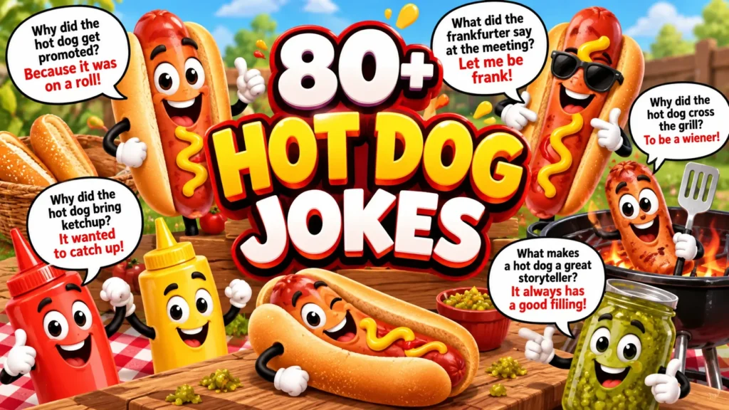 80+ Hot Dog Jokes | Funny, Clean, Adult, One Liners & Puns