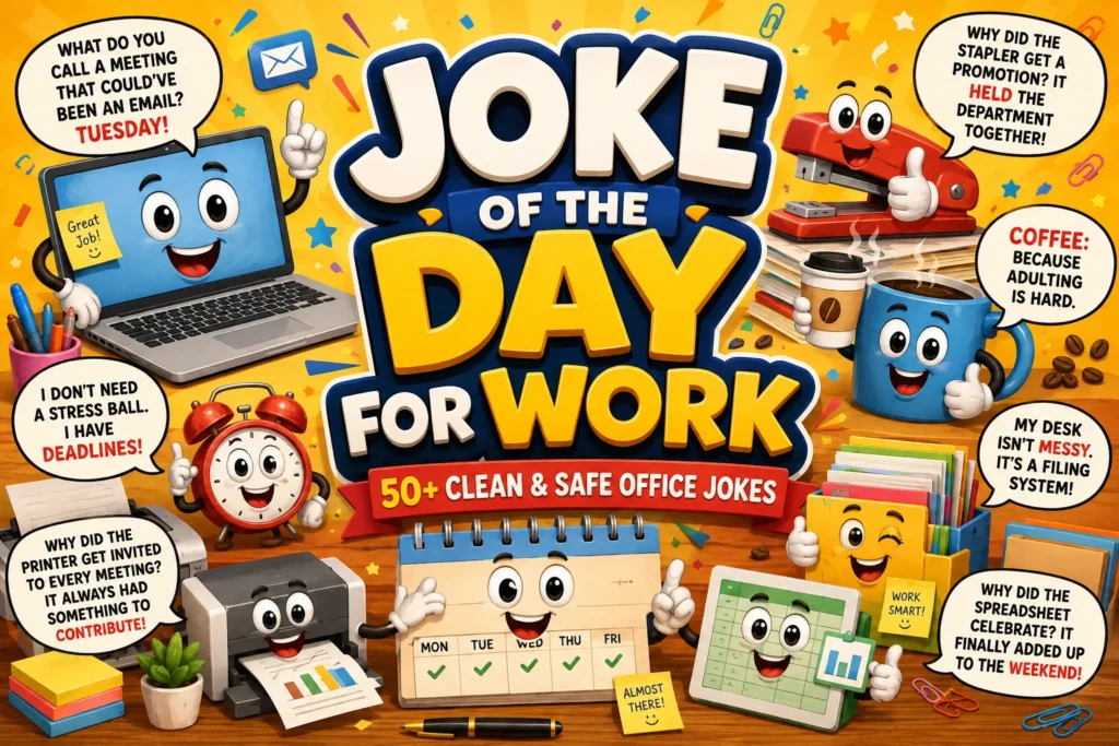 Joke of the Day for Work and Clean, Safe Office Jokes