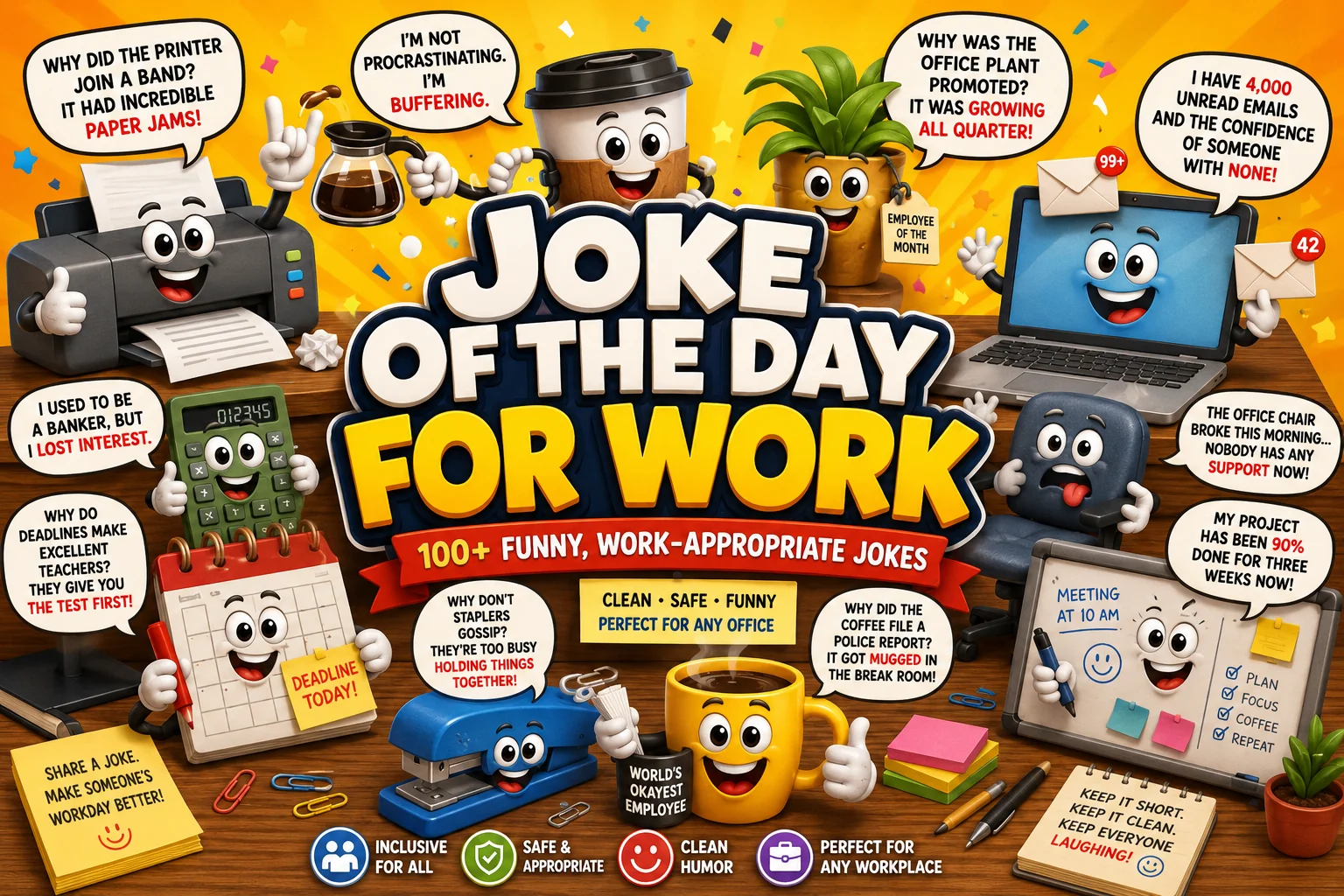 Joke of the Day for Work | 100+ Work Appropriate Jokes