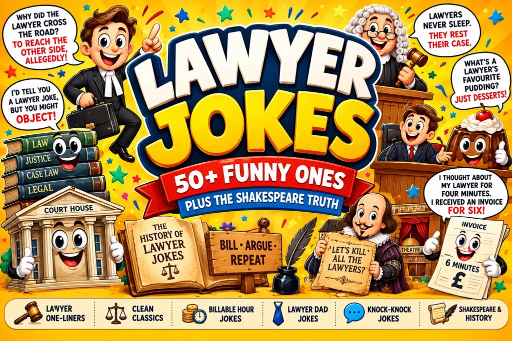 Lawyer Jokes One Liners, Clean Classics, and What Shakespeare Actually Meant
