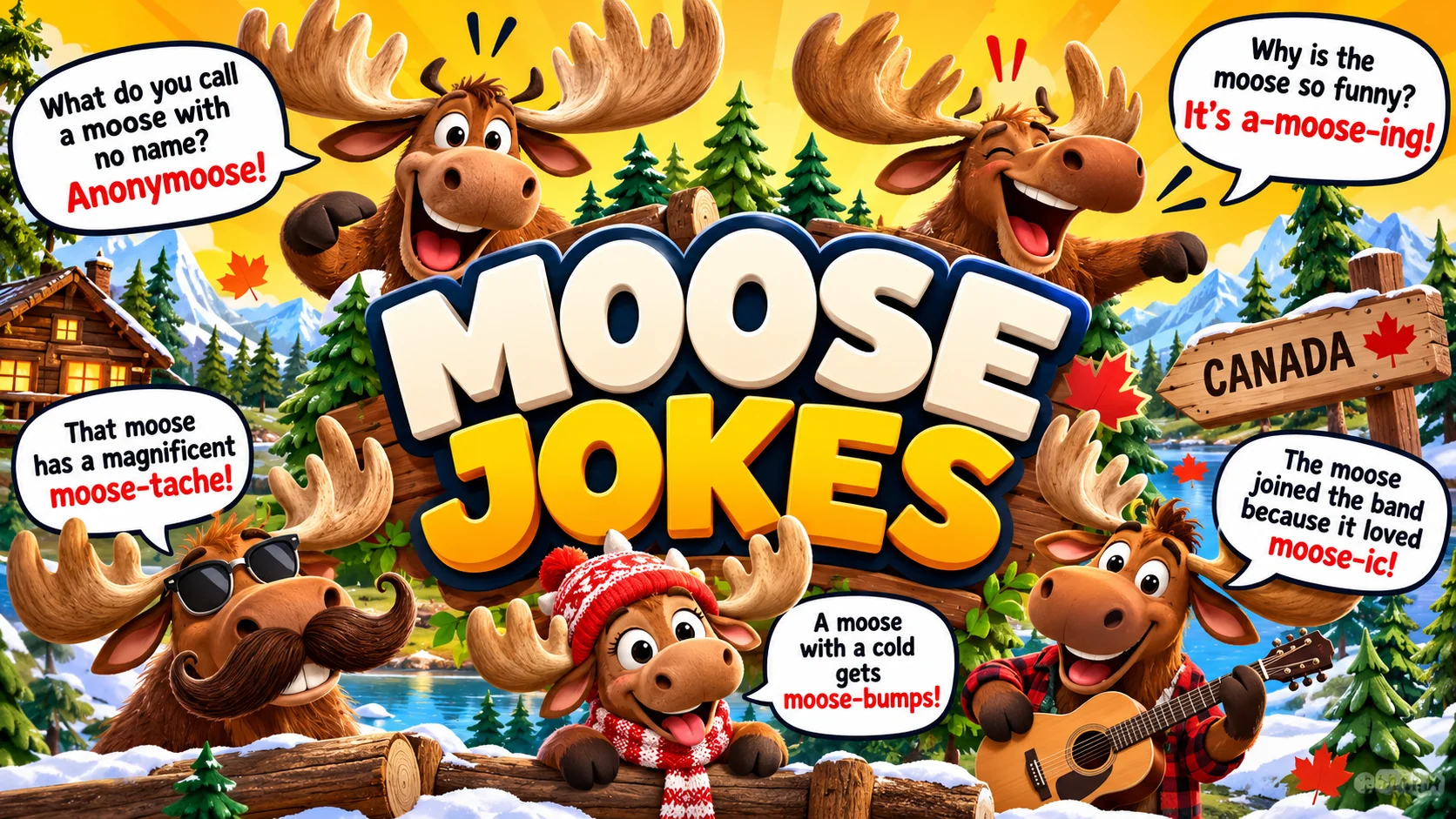 Moose Jokes | Funny Moose Jokes, Puns, Dad Jokes & One-Liners