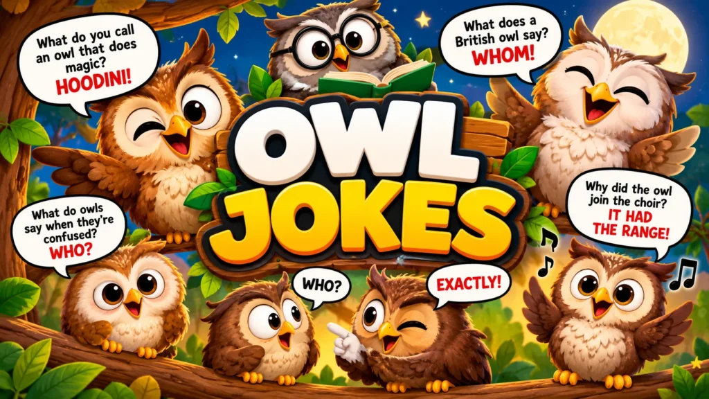 Owl Jokes | The Who Prank, KnockKnocks and 60+ Puns
