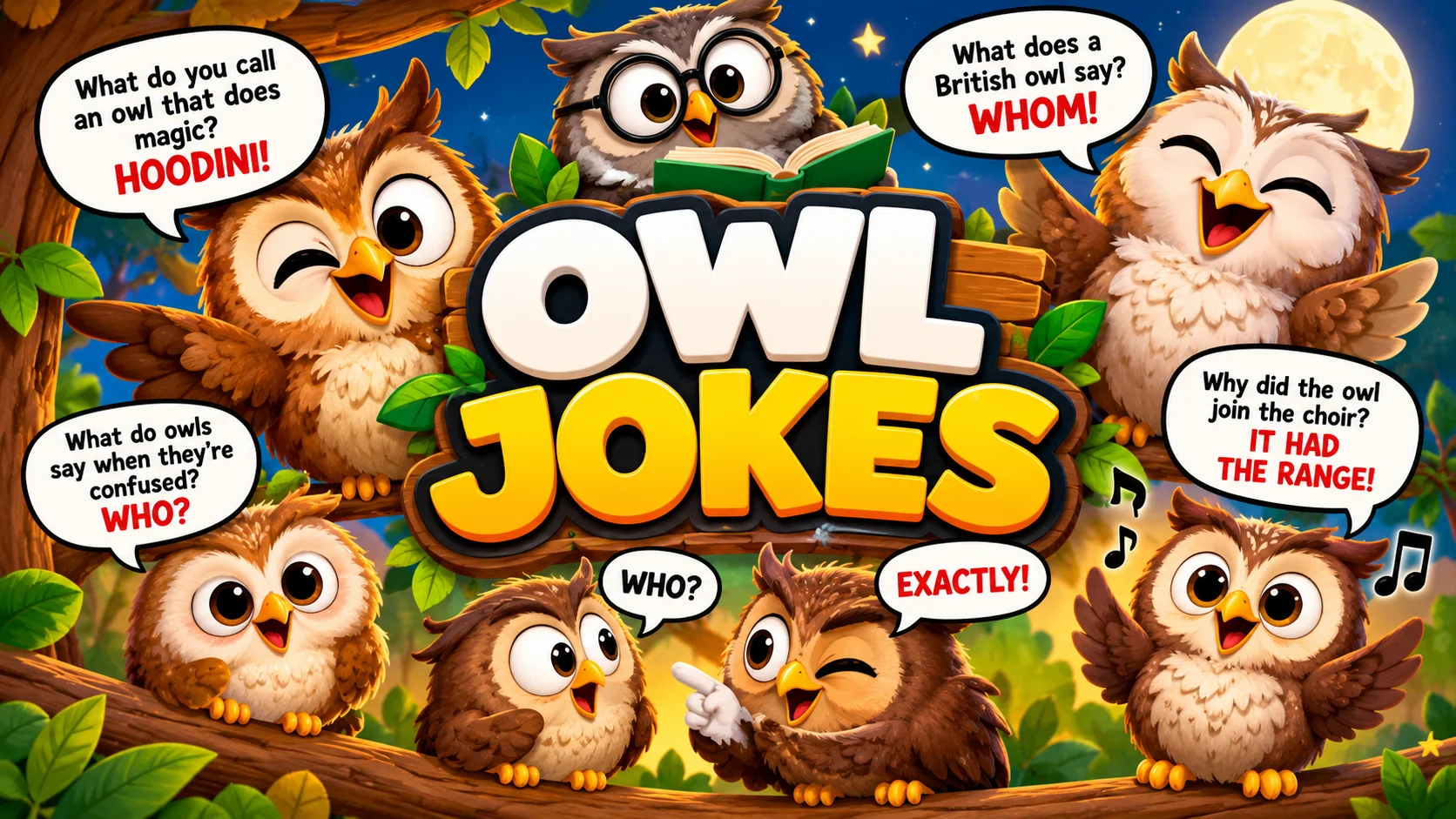 Owl Jokes | The Who Prank, KnockKnocks and 60+ Puns